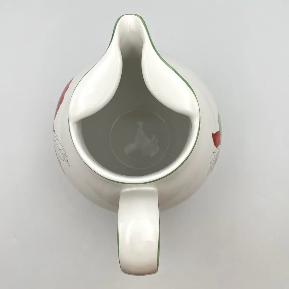 Vintage 1982‎ Block BERNARDA Portugal Poinsettia Watercolors Pitcher Christmas